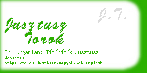 jusztusz torok business card